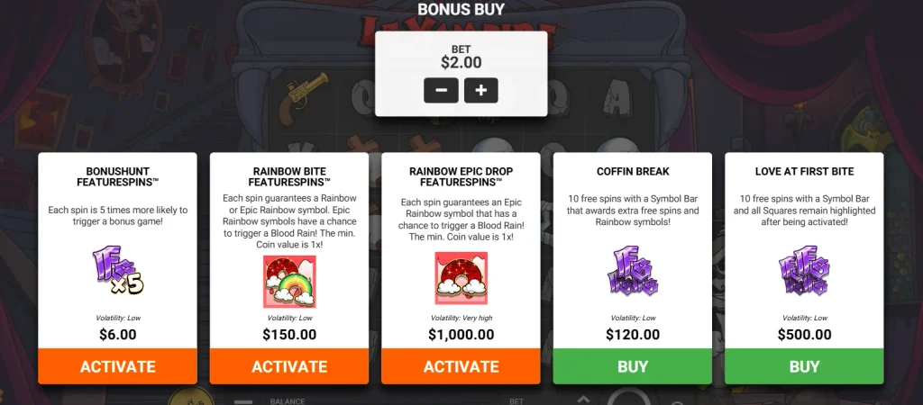 Bonus Buy at Le Bandit Pokie by Hacksaw Gaming