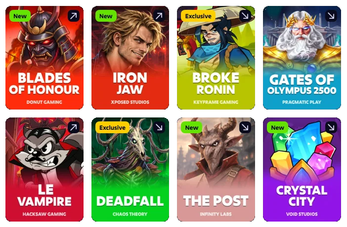 Roobet pokies selection
